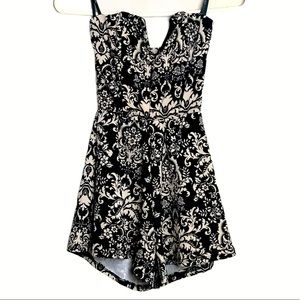 Papaya Baroque Pattern Romper
